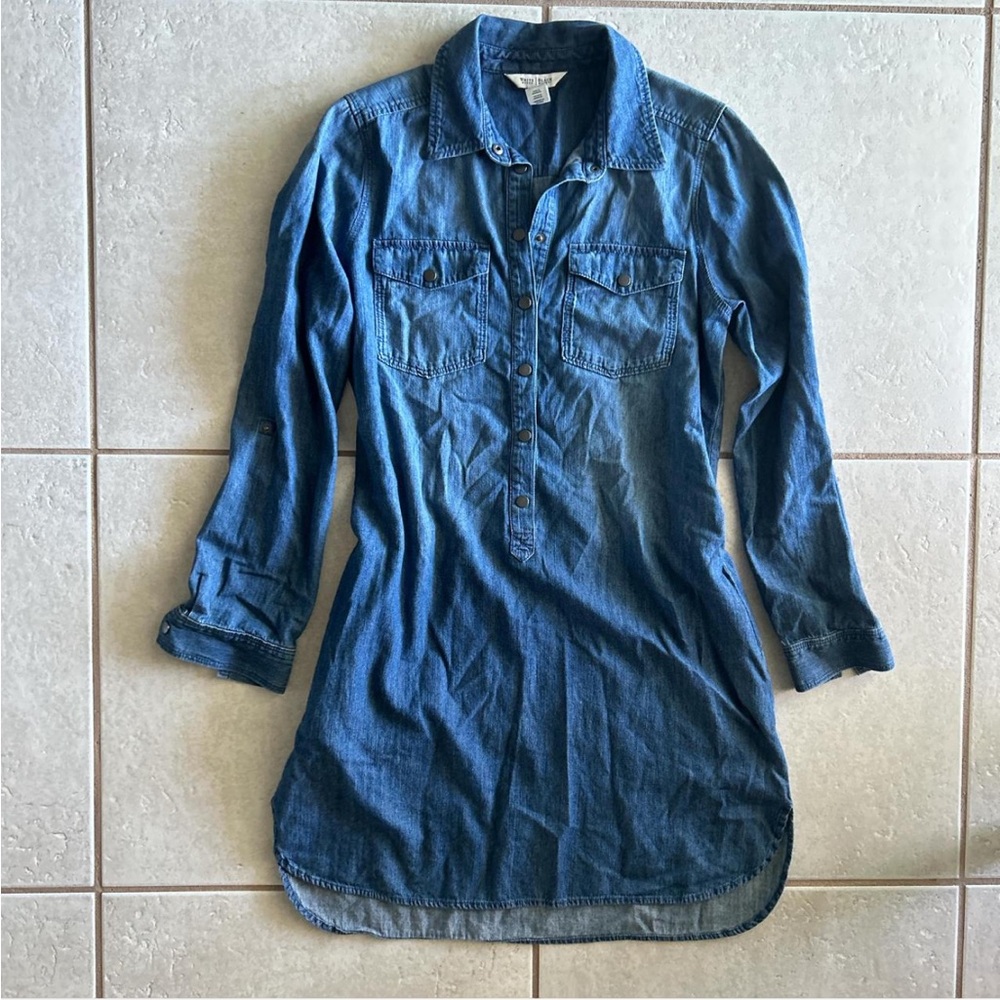 White House Black Market Chambray Shirt Dress